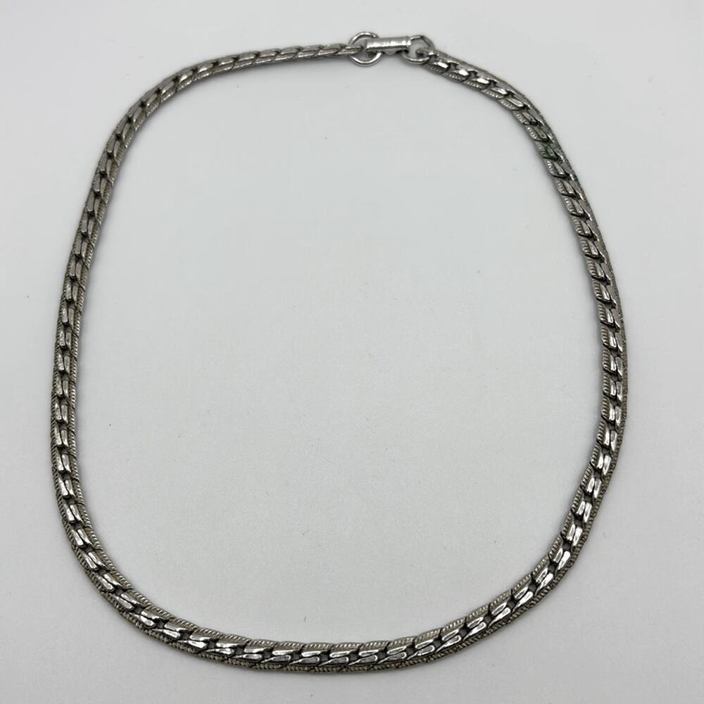Sarah Coventry Silver-Tone Braided Chain 16" Necklace